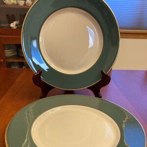 Franciscan Green Palomar Gold Trim Dinner Plate 10 5/8" set of 2 (3 sets avail)